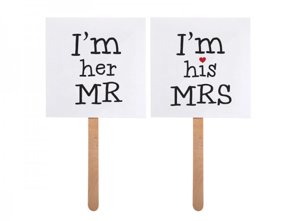 Paris Dekorace Kartičky  I´m his MRS +I´m her MR