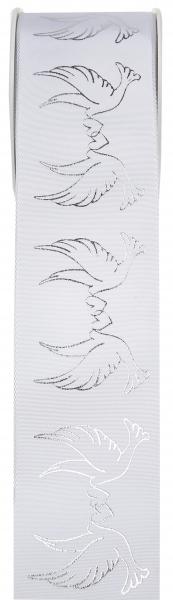 Paris Dekorace Stuha s holubicemi, 40 mm x 5 m