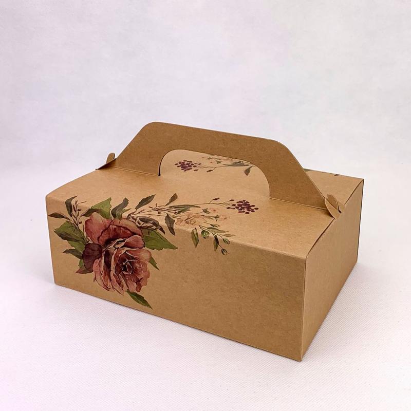 Paris Dekorace Krabička na výslužku přírodní, květiny