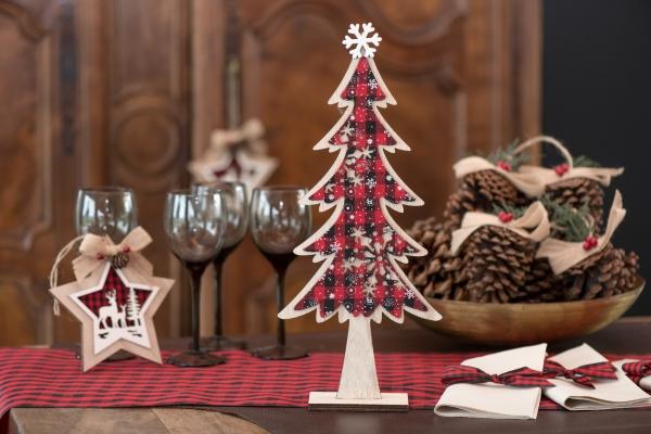 Vánoční dřevěná dekorace - strom 