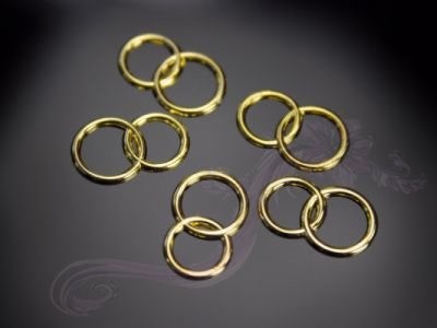 Aplikace snubních prstenů, zlaté 